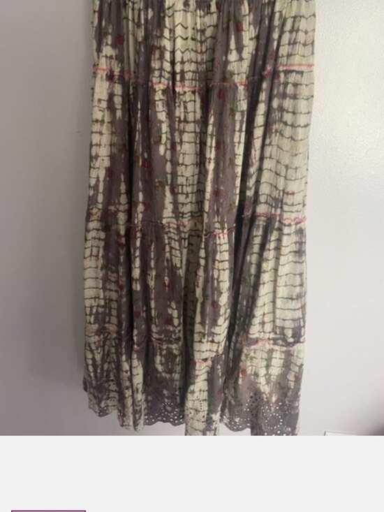 NATURAL LIFE Dresses & Skirts - ISO (Not For Sale) NATURAL LIFE Cream and Brown Boho Tiered Maxi Skirt